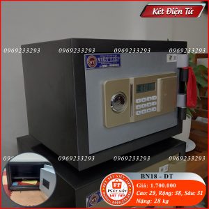 Két Sắt Điện Tử BN18-DT, Đen Đỏ, Việt Tiệp, Nặng 28kg, Két Sắt Bắc Giang, Két Sắt Việt Tiệp Bắc Giang.