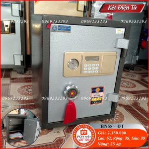 Két Sắt Điện Tử BN58-DT, Đen, Việt Tiệp, Nặng 55kg, Két Sắt Bắc Giang, Két Sắt Việt Tiệp Bắc Giang.