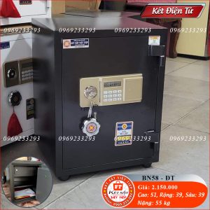 Két Sắt Điện Tử BN58-DT, Đen, Việt Tiệp, Nặng 55kg, Két Sắt Bắc Giang, Két Sắt Việt Tiệp Bắc Giang.