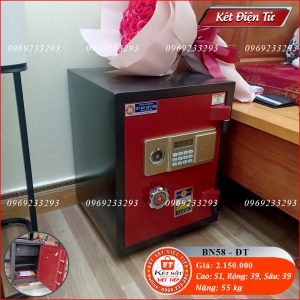Két Sắt Điện Tử BN58-DT, Đen, Việt Tiệp, Nặng 55kg, Két Sắt Bắc Giang, Két Sắt Việt Tiệp Bắc Giang.