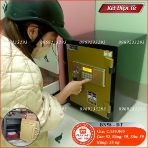Két Sắt Điện Tử BN58-DT, Đen, Việt Tiệp, Nặng 55kg, Két Sắt Bắc Giang, Két Sắt Việt Tiệp Bắc Giang.