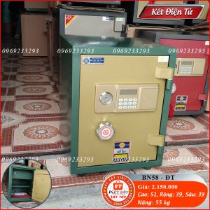 Két Sắt Điện Tử BN58-DT, Đen, Việt Tiệp, Nặng 55kg, Két Sắt Bắc Giang, Két Sắt Việt Tiệp Bắc Giang.