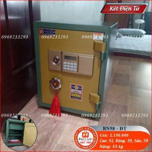 Két Sắt Điện Tử BN58-DT, Đen, Việt Tiệp, Nặng 55kg, Két Sắt Bắc Giang, Két Sắt Việt Tiệp Bắc Giang.
