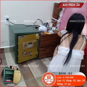 Két Sắt Điện Tử BN58-DT, Đen, Việt Tiệp, Nặng 55kg, Két Sắt Bắc Giang, Két Sắt Việt Tiệp Bắc Giang.