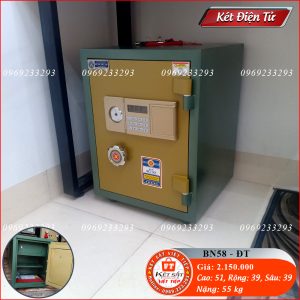 Két Sắt Điện Tử BN58-DT, Đen, Việt Tiệp, Nặng 55kg, Két Sắt Bắc Giang, Két Sắt Việt Tiệp Bắc Giang.