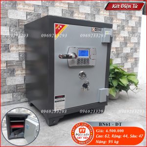 Két Sắt Điện Tử BN61-DT, Đen Vàng, Việt Tiệp, Nặng 95kg, Két Sắt Bắc Giang, Két Sắt Việt Tiệp Bắc Giang.