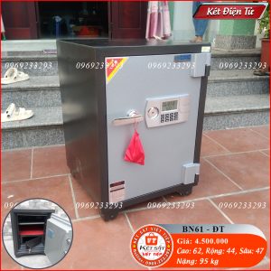 Két Sắt Điện Tử BN61-DT, Đen Vàng, Việt Tiệp, Nặng 95kg, Két Sắt Bắc Giang, Két Sắt Việt Tiệp Bắc Giang.