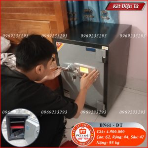Két Sắt Điện Tử BN61-DT, Đen Vàng, Việt Tiệp, Nặng 95kg, Két Sắt Bắc Giang, Két Sắt Việt Tiệp Bắc Giang.