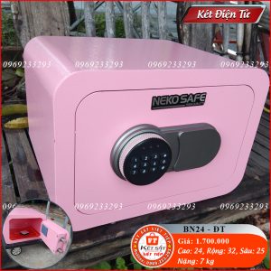 Két Sắt Điện Tử Mini BN24, Xanh Ngọc, Việt Tiệp, Nặng 7kg, Két Sắt Bắc Giang, Két Sắt Việt Tiệp Bắc Giang.