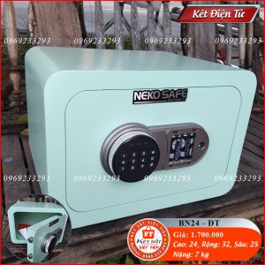 Két Sắt Điện Tử Mini BN24, Xanh Ngọc, Việt Tiệp, Nặng 7kg, Két Sắt Bắc Giang, Két Sắt Việt Tiệp Bắc Giang.