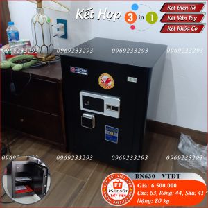 Két Sắt Vân Tay Điện Tử BN630 – VTDT, Đen, Việt Tiệp, Nặng 80kg, Két Sắt Bắc Giang, Két Sắt Việt Tiệp Bắc Giang.
