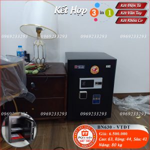 Két Sắt Vân Tay Điện Tử BN630 – VTDT, Đen, Việt Tiệp, Nặng 80kg, Két Sắt Bắc Giang, Két Sắt Việt Tiệp Bắc Giang.