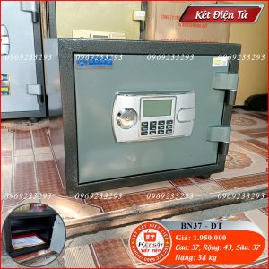 Két Sắt Điện Tử BN37-DT, Đen Đỏ, Việt Tiệp, Nặng 38kg, Két Sắt Bắc Giang, Két Sắt Việt Tiệp Bắc Giang.
