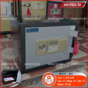 Két Sắt Điện Tử BN37-DT, Đen Đỏ, Việt Tiệp, Nặng 38kg, Két Sắt Bắc Giang, Két Sắt Việt Tiệp Bắc Giang.