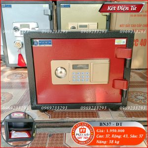 Két Sắt Điện Tử BN37-DT, Đen Đỏ, Việt Tiệp, Nặng 38kg, Két Sắt Bắc Giang, Két Sắt Việt Tiệp Bắc Giang.