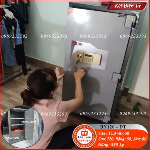Két Sắt Điện Tử BN120-DT, Đen Ghi, Việt Tiệp, Nặng 350kg, Két Sắt Bắc Giang, Két Sắt Việt Tiệp Bắc Giang.
