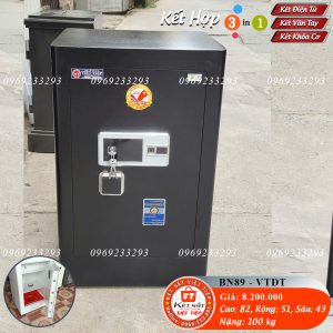 Két Sắt Vân Tay Điện Tử BN820 – VTDT, Trắng, Việt Tiệp, Nặng 100kg, Két Sắt Bắc Giang, Két Sắt Việt Tiệp Bắc Giang.